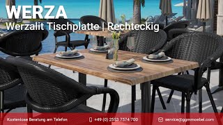 Werzalit Tischplatte WERZA  Rechteckig  Outdoor [upl. by Theodoric]