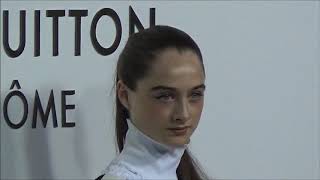 Raffey CASSIDY  Paris 2 october 2017 Opening Louis Vuitton Vendome  octobre PFW [upl. by Artinak]