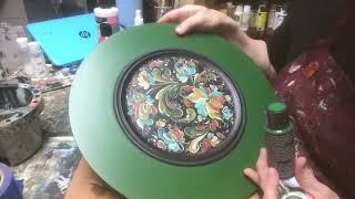 Antiquing burled Wood Faux finish Tutorial Rosemaling wooden Plates Art of Lise  ASMR Friendly [upl. by Moncear473]