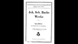 Quodlibet BWV 524 J S Bach Score Video [upl. by Jahdal903]