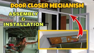 SWING DOOR MECHANISM Assembly and Installation  Interview with Aluminum and Glass Installer [upl. by Bast746]