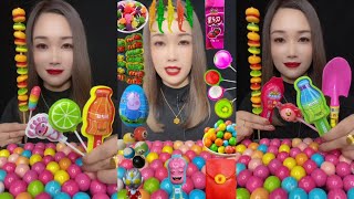 Colorful candy dreams 😍bASMR mukbang eating sounds asmr mukbang candy eating [upl. by Port]