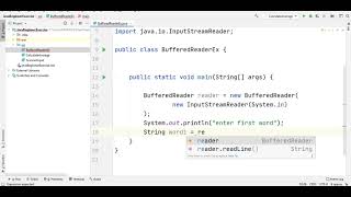 Java Exercise read String input using BufferedReader class [upl. by Gavrielle708]