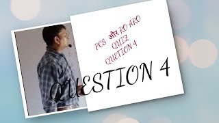 PCS RO ARO QUIZ QUESTION 4PCS MCQRO ARO MCQMCQ SERIES [upl. by Akym985]