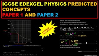 ALL OF IGCSE EDEXCEL PHYSICS PREDICTED CONCEPTS COMPLETE WALKTHROUGH  JAN  MAY JUNE 2024 [upl. by Suciram]