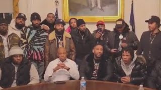 NYC mayor meets with rappers over drill music concerns [upl. by Novoj]