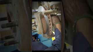 install new brake pads and rotor resurfacing mechanic automechanic shortsviral shorts [upl. by Stephanus]