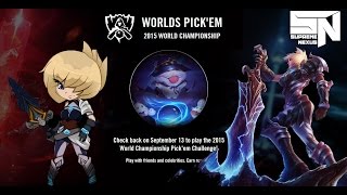 League of Legends Worlds Pickem Challenge  Osvojite Championship Riven [upl. by Hanahsuar177]