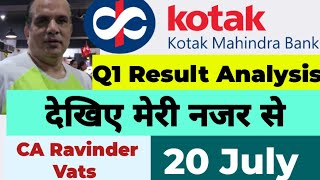 Kotak bank  Q1 2025 result analysis by CA Ravinder Vats [upl. by Peacock]