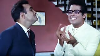 Rajendranath meets Jagdeep  Teen Bahuraniyan  Comedy Scene 822 [upl. by Harned]