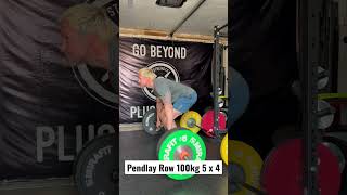 Pendlay Row 100kg 5 x 4 [upl. by Nelac]