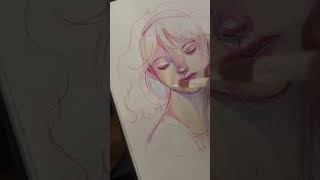 Timelapse Video of Colored Pencil Sketching marikitstudios coloredpencil art [upl. by Hsenid163]