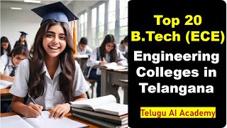 Top 20 BTech ECE Engineering Colleges in Telangana with Cutoff Rank  TS EAMCET amp TG EAPCET 2024 [upl. by Osher]