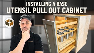 Installing a Base Utensil Pull Out Cabinet  RTA Cabinet Assembly [upl. by Anthiathia]