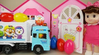 Surprise eggs delivery car and baby doll house toys Baby Doli play [upl. by Gerianne]