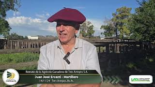 141124  Juan José Ercazti  Martillero  Remate de la Agricola Ganadera de Tres Arroyos [upl. by Ise]