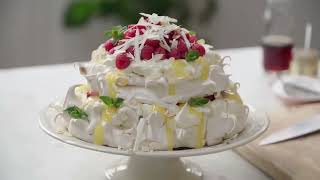 Irresistible Pavlova Royale Recipe by Jamie Oliver  Perfect Dessert Tutorial [upl. by Ecnerrat]