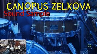 CANOPUS Zelkova Snare Drum 14x55 Sound Sample Mic Ver CANOPUSDRUMS [upl. by Riha338]