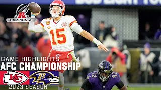 Kansas City Chiefs vs Baltimore Ravens Game Highlights  2023 AFC Championship [upl. by Adarbil]