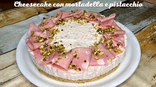 Cheesecake salata con mortadella e pistacchi [upl. by Leahcar751]