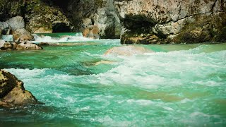 Fast Mountain Turquoise River Sounds  10 Hours of Relaxing White Noise [upl. by Hayimas]