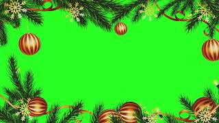 Christmas background frame greenscreen [upl. by Maddalena911]