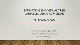 Estimating Individual Tree Variables using UAV LiDAR [upl. by Berman]