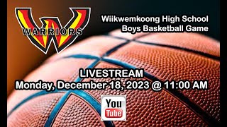 Wiikwemkoong High School Boys Basketball LIVESTREAM [upl. by Assed]