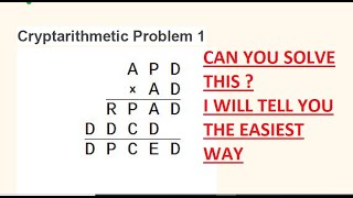 Cryptarithmetic multiplication problem  Cryptarithmethic problems elitmus  cryptarithmetic tricks [upl. by Yanetruoc]