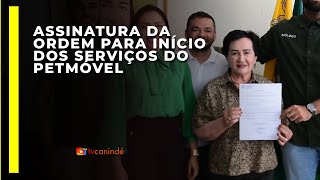 Assinatura da ordem para início dos serviços do PetMóvel [upl. by Tehr]