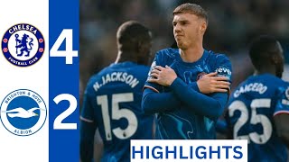 Chelsea vs Brighton 42 Highlights Premier League [upl. by Etnaik]