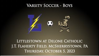 Delone Catholic High School Varsity Soccer  Boys Senior Night Littlestown at Delone Catholic [upl. by Nauqram]