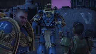 Warhammer 40000 Space Marine Leandros Is Still Sus About Captain Titus Cutscene [upl. by Corina]