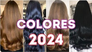 COLORES DE CABELLO 2024 😍😱 TENDENCIAS DE COLOR 2024 [upl. by Atelahs807]