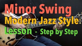 quotMinor Swingquot  Easy Modern Jazz Guitar Style Lesson by Achim Kohl  Tabs [upl. by Algie]