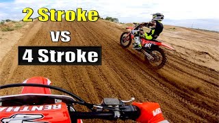 125 TwoStroke vs 450 FourStroke Whats Faster [upl. by Arreit576]