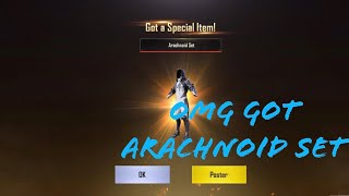 PUBG MOBILE  Got Arachnoid Set ❤️ [upl. by Xever]