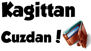 Kağıttan Cüzdan Nasıl Yapılır  Kağıttan Cüzdan Yapımı  KAĞITTAN DÜNYA [upl. by Oznecniv]