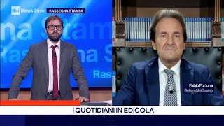 Fabio Fortuna a RASSEGNA STAMPA di RAI NEWS 24 del 18 10 2024 ore 08 30 [upl. by Darcy]