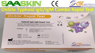 OnSite Typhoid IgGIgM Combo Rapid Test Kit  Unboxing  CE Certified [upl. by Ayiotal503]