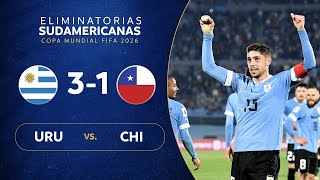 URUGUAY vs CHILE 31  RESUMEN  ELIMINATORIAS SUDAMERICANAS  FECHA 1 [upl. by Aribold]