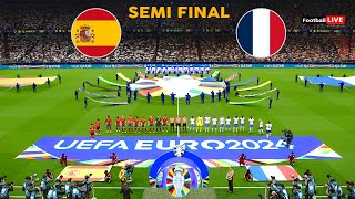 SPAIN vs FRANCE  Semi Final UEFA Euro 2024  Full Match All Goals  Realistic PES Gameplay [upl. by Gass]