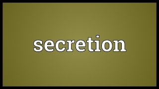 Secretion Meaning [upl. by Caren953]