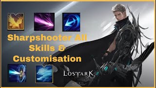 Lost Ark Hawkeye Sharpshooter All Skills amp Customisation Gameplay With Timestamp [upl. by Amikat197]