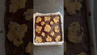 Brookie Brownies Cookie dough baked into the brownie 😍 brownie brownies cookies chocolate [upl. by Roseline]