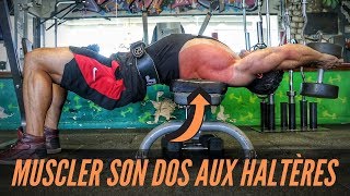 MES 9 MEILLEURS EXERCICES HALTÈRES POUR SE MUSCLER LE DOS Sans machine [upl. by Assilak756]