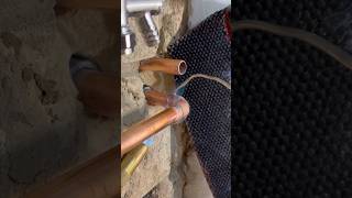 Replacing radiator plastic pipework for copper asmr subscribe diy howto youtubeshorts tools [upl. by Jobyna315]