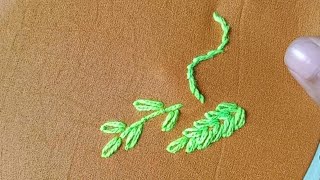 Lazy Embroidery chain stitch  Simpal amp beautiful work [upl. by Netsreik]