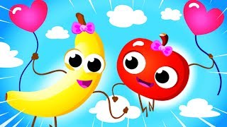 Apples and Bananas 2 I Like to Eat Apples amp Bananas Yum Yum Fruits by Little Angel [upl. by Stallworth]