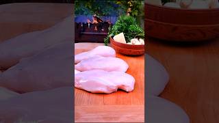 Chicken breast with stuffing chicken outdoorgrill cooking breast recipe fire рек food [upl. by Latsyek]